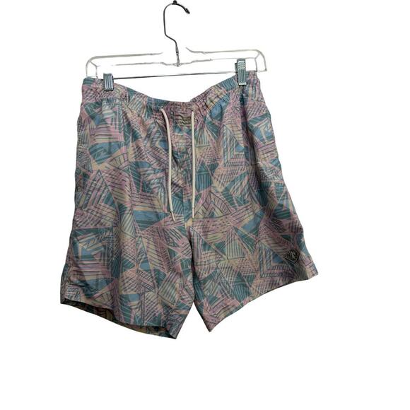 Pac Sun Men’s Pink Blue Drawstring Swim Trucks Shorts Size Medium - Picture 1 of 6